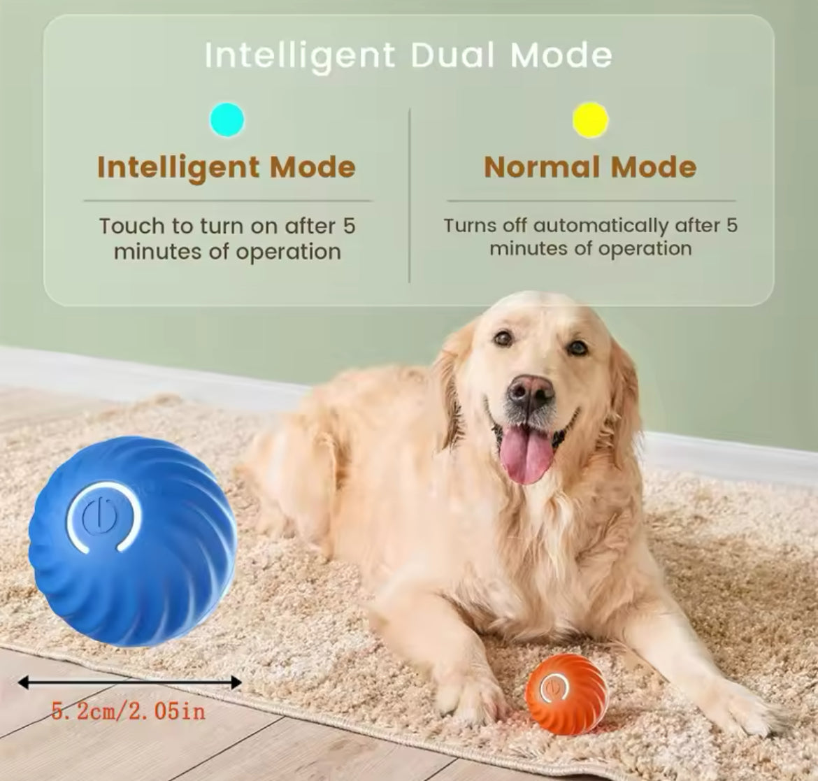 Smart Interactive Dog Toy - USB Rechargeable Bouncing Ball for Active Pets