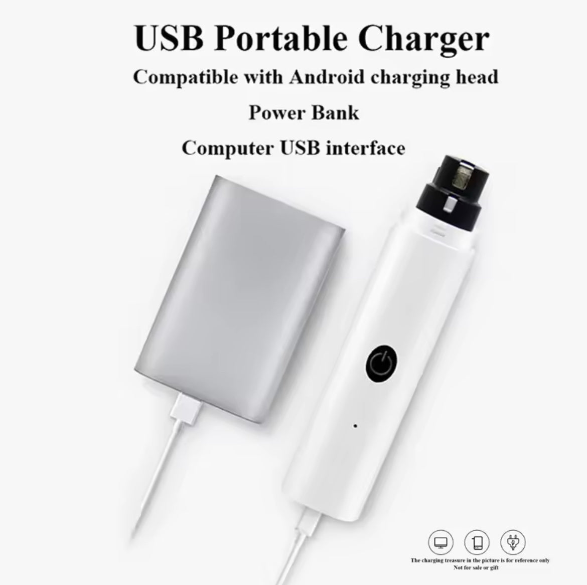 Rechargeable Electric Pet Clippers - USB Charging, LED Light & Low-Noise Grooming Kit