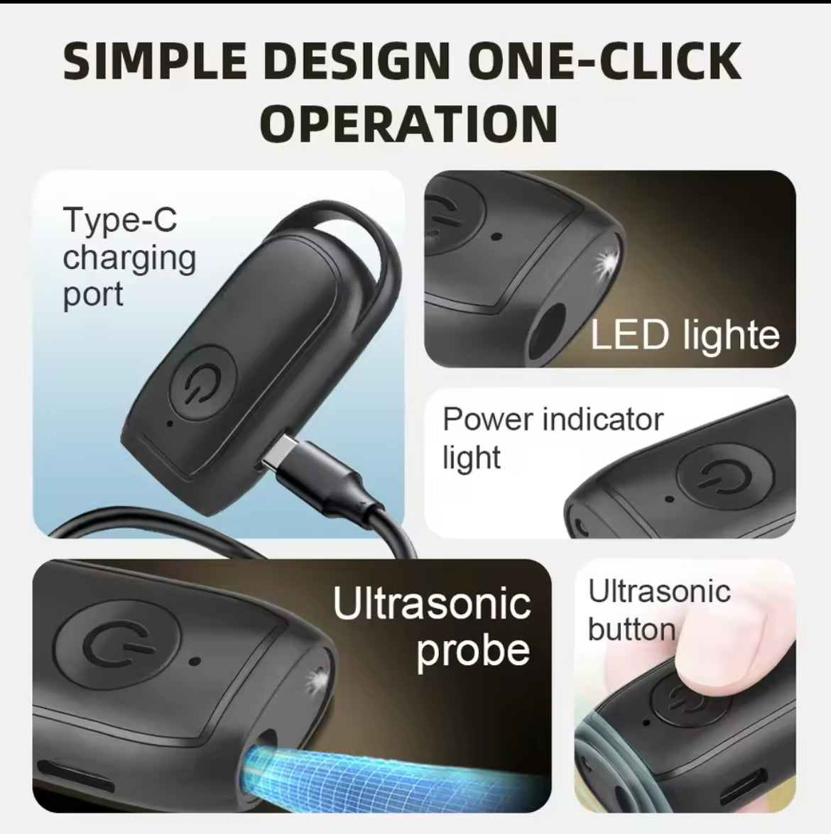 Ultrasonic Dog Training Device – Rechargeable Anti-Bark & Behavior Control Tool with LED Light