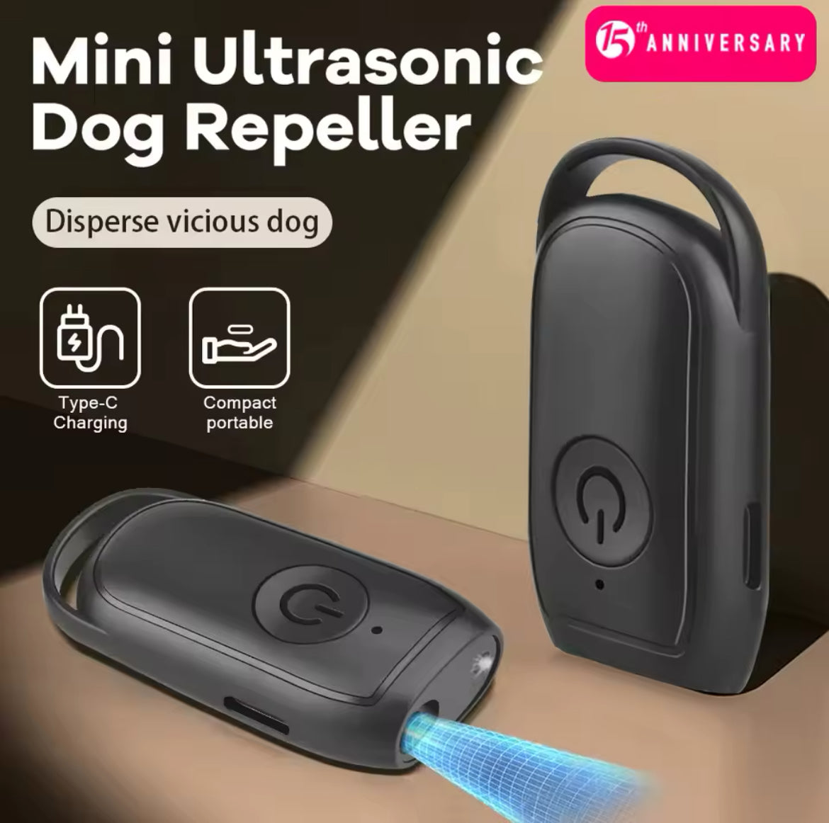 Ultrasonic Dog Training Device – Rechargeable Anti-Bark & Behavior Control Tool with LED Light