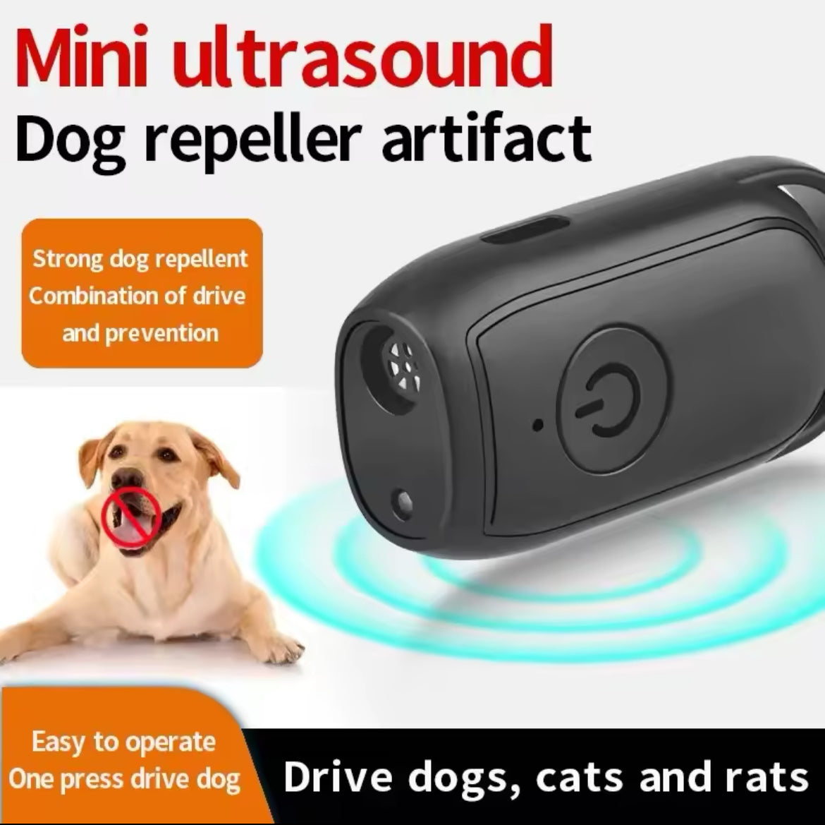 Ultrasonic Dog Training Device – Rechargeable Anti-Bark & Behavior Control Tool with LED Light